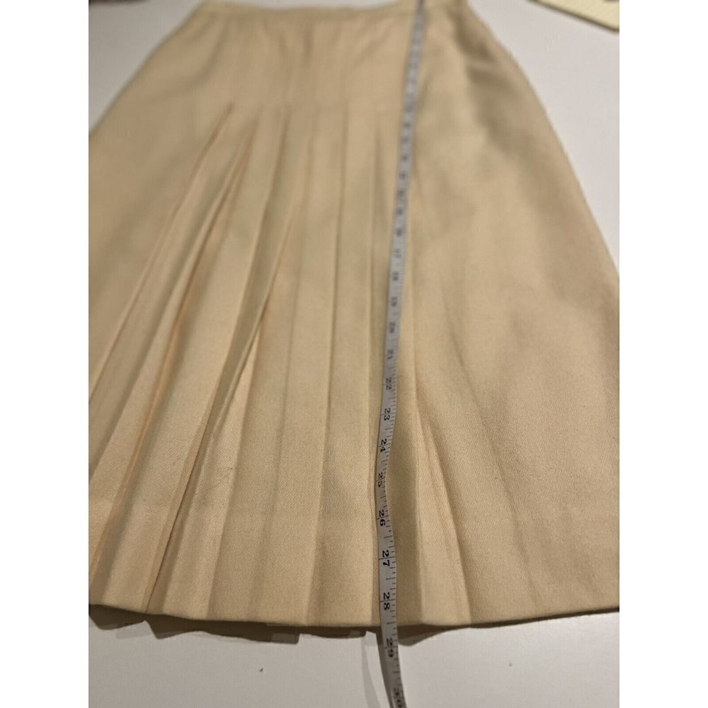 Vintage Y2K Preppy Wool Women’s Pleated Skirt 12 Cottagecore Retro Academia - Picture 5 of 6
